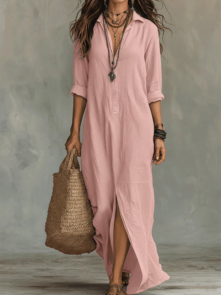 Mara | Relaxed Button Maxi Dress