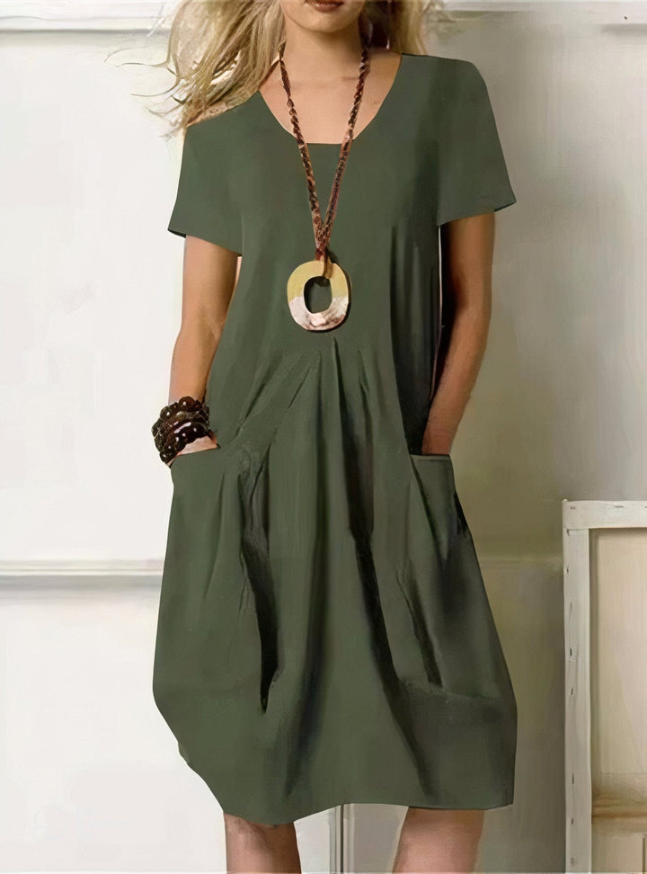 Natalie | Easy Pocket Midi Dress