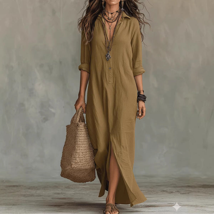 Mara | Relaxed Button Maxi Dress