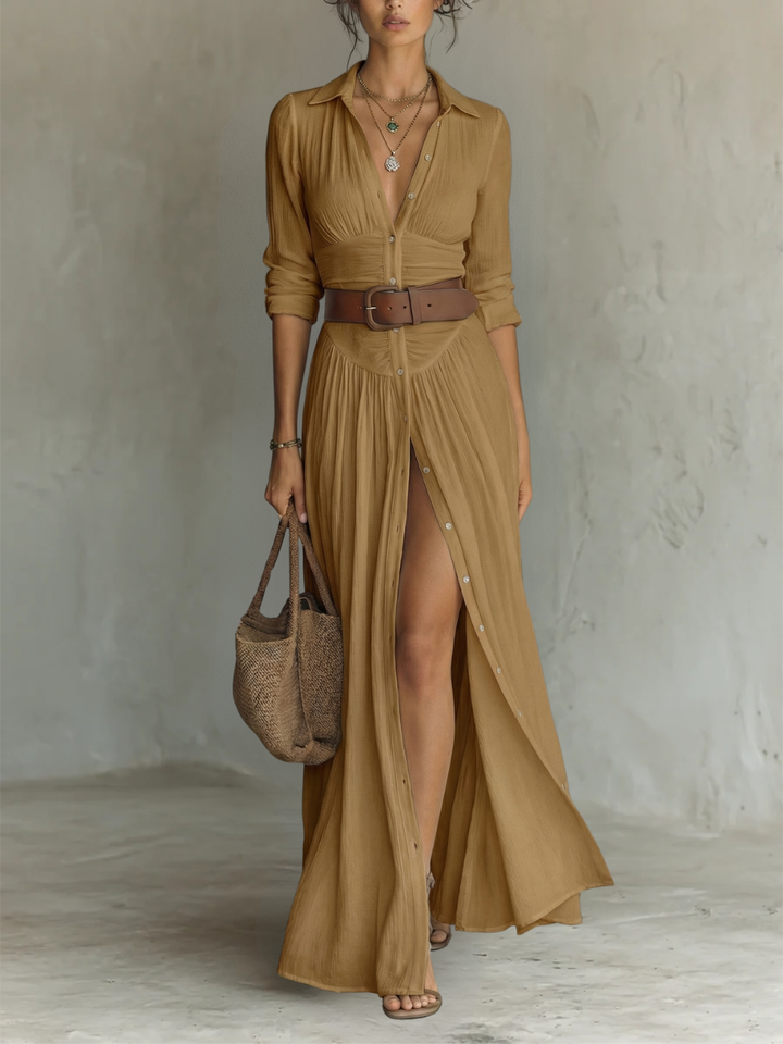 Bianca | Button-Front Maxi Dress
