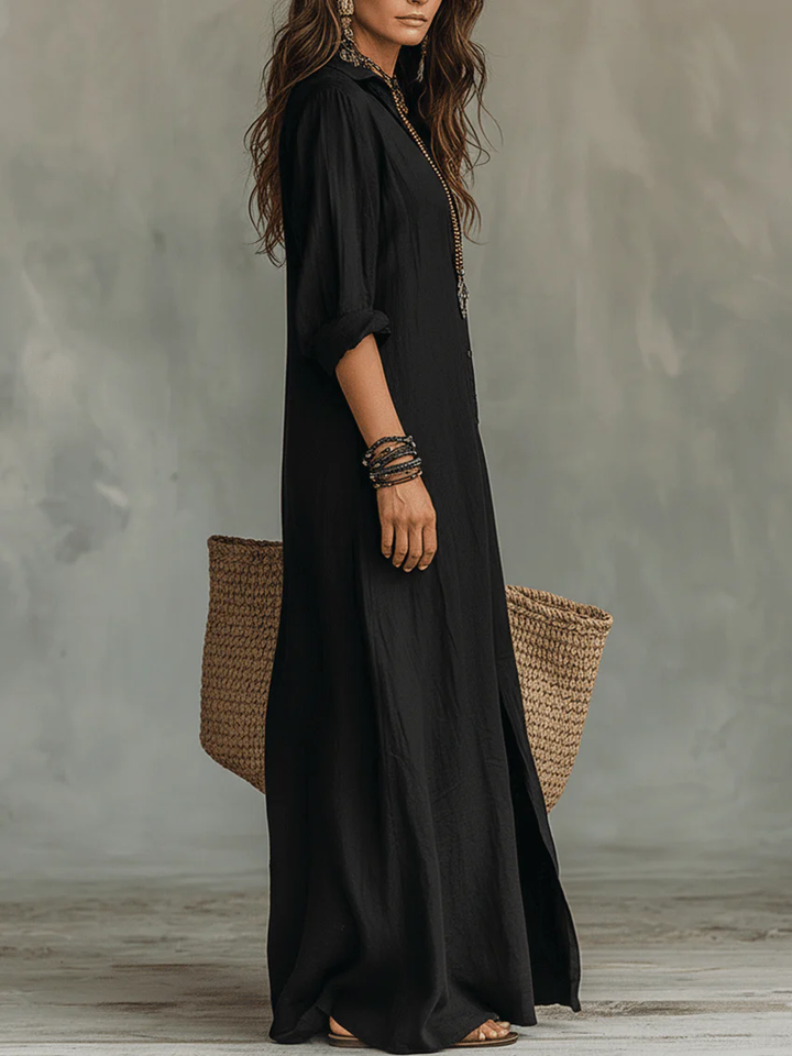 Mara | Relaxed Button Maxi Dress
