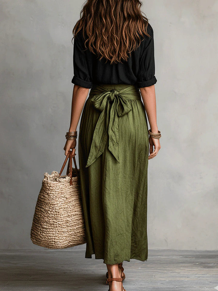 Serena | Blouse & Tie-Waist Skirt Set