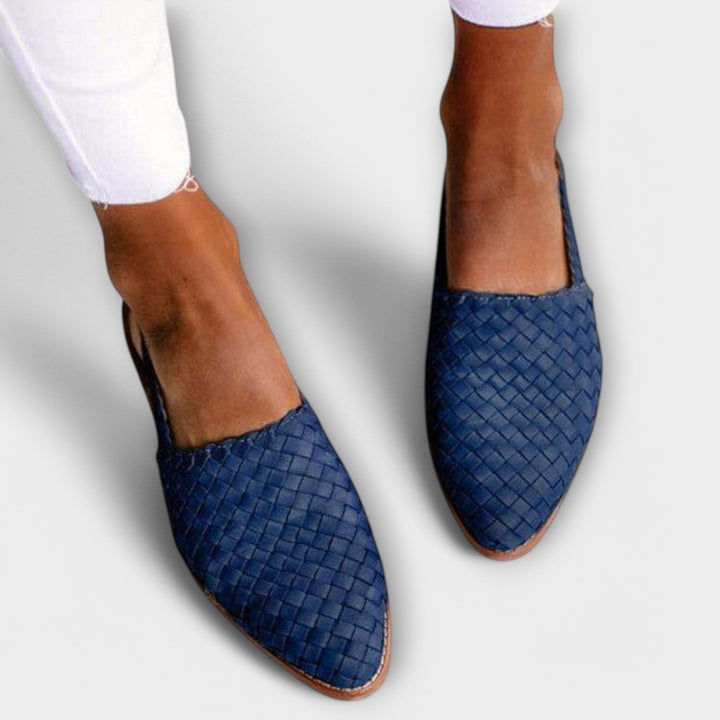 Camilla | Woven Slingback Loafers