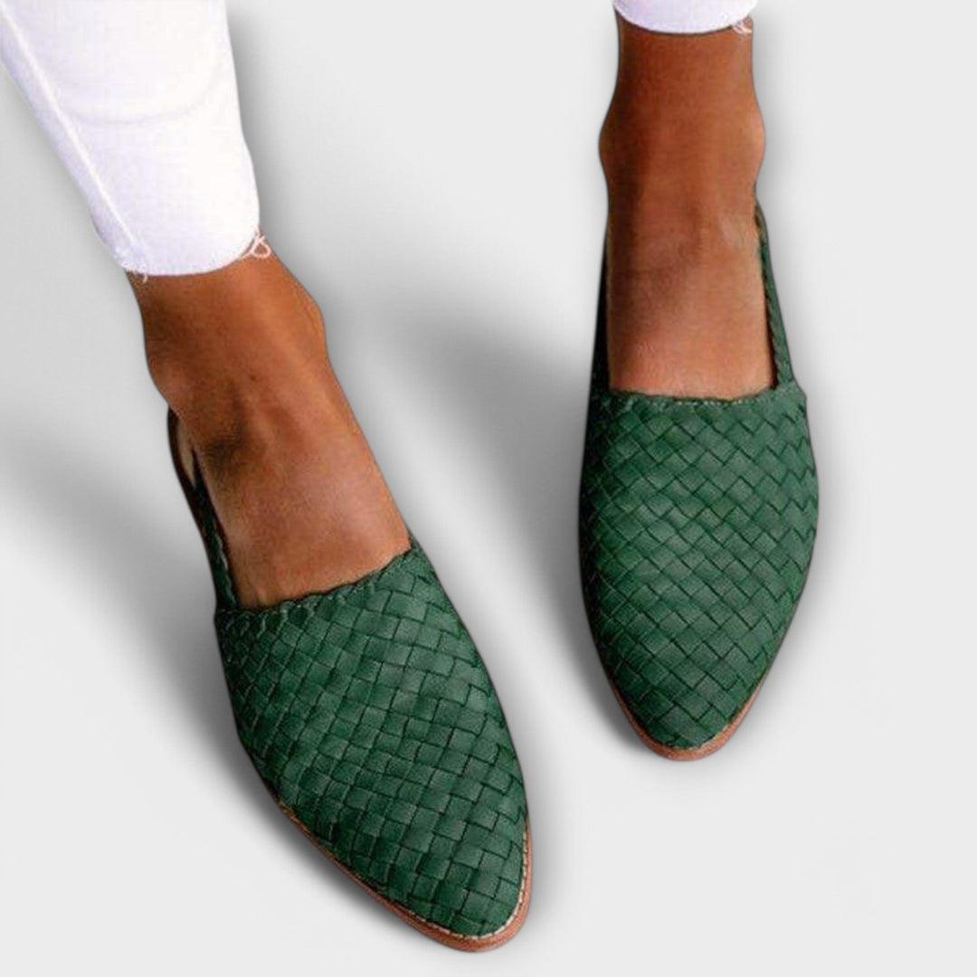 Camilla | Woven Slingback Loafers