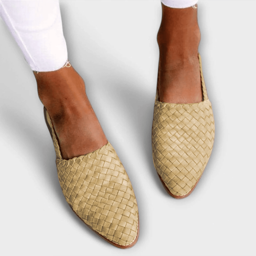 Camilla | Woven Slingback Loafers
