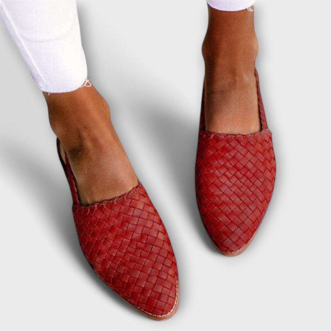 Camilla | Woven Slingback Loafers