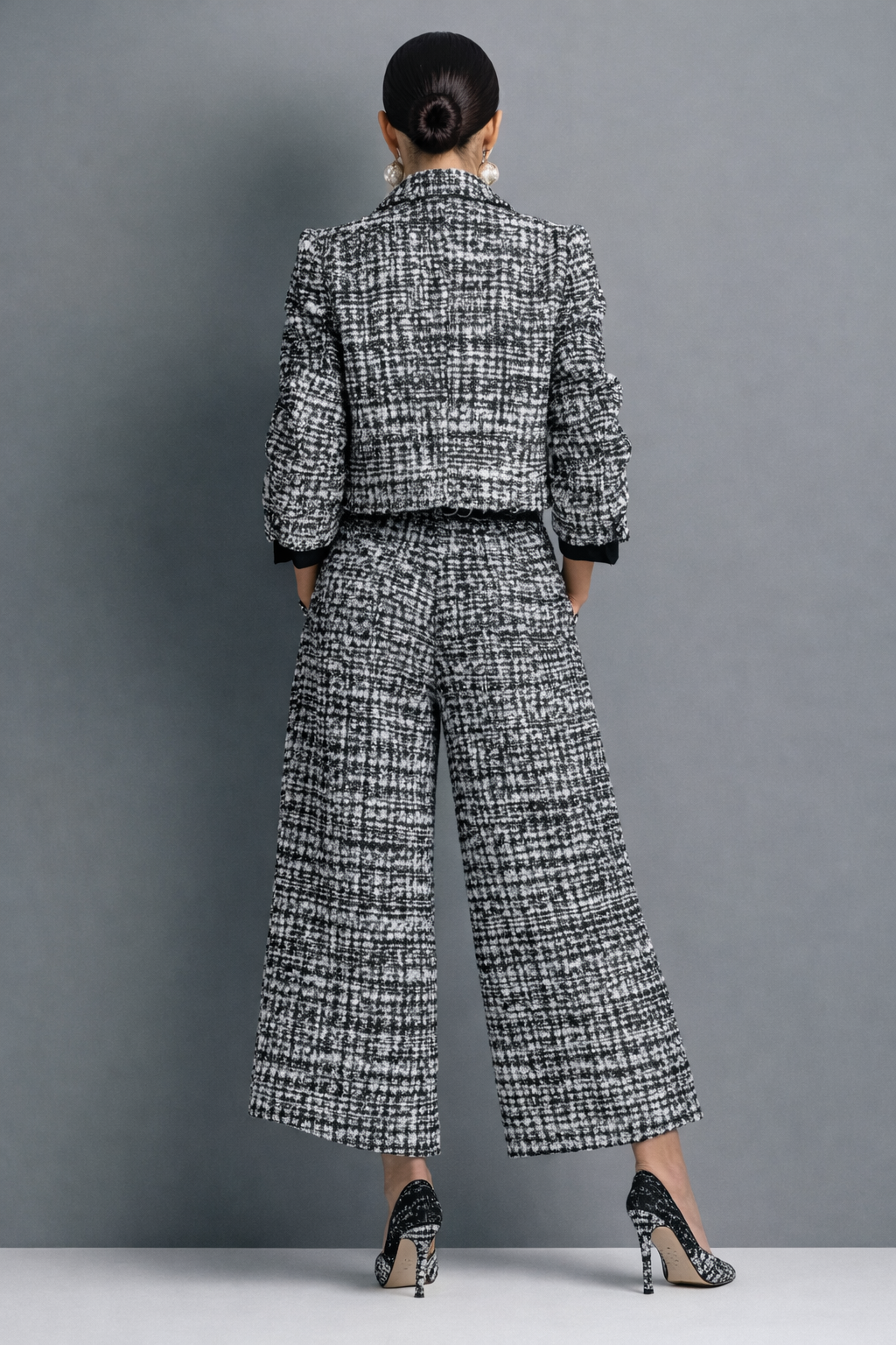 Victoria | Tweed Jacket & Wide-Leg Pant Set