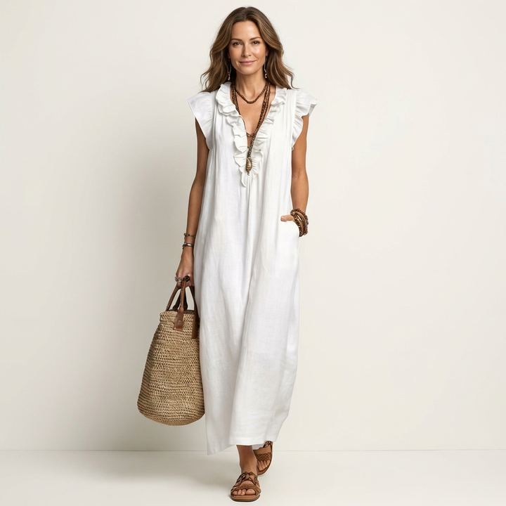 Claire | Ruffle Detail Maxi Dress