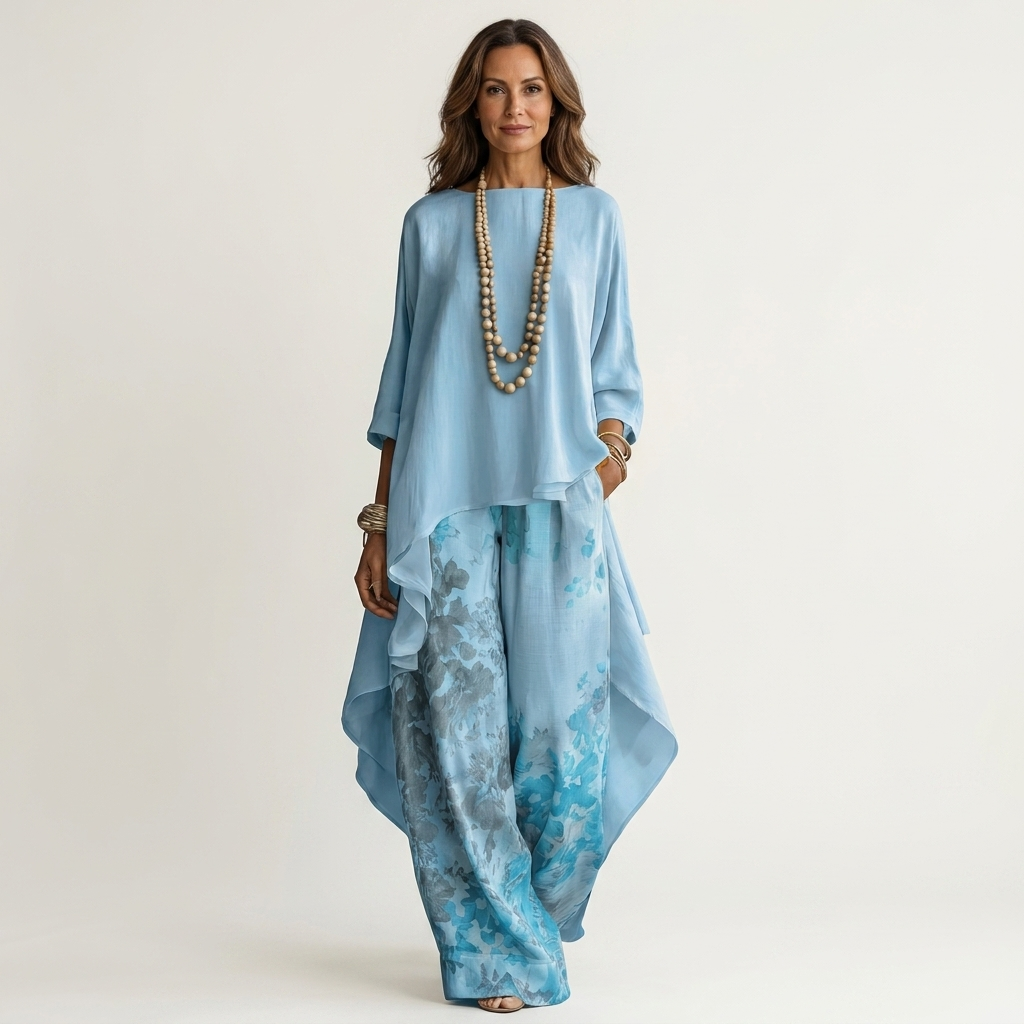 Liana | Flowing Two-Piece Pant Set