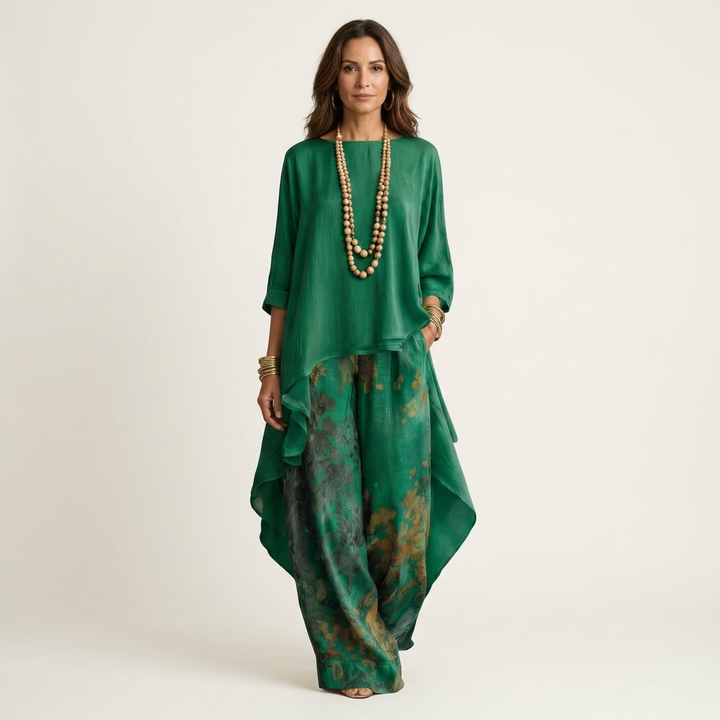 Liana | Flowing Two-Piece Pant Set